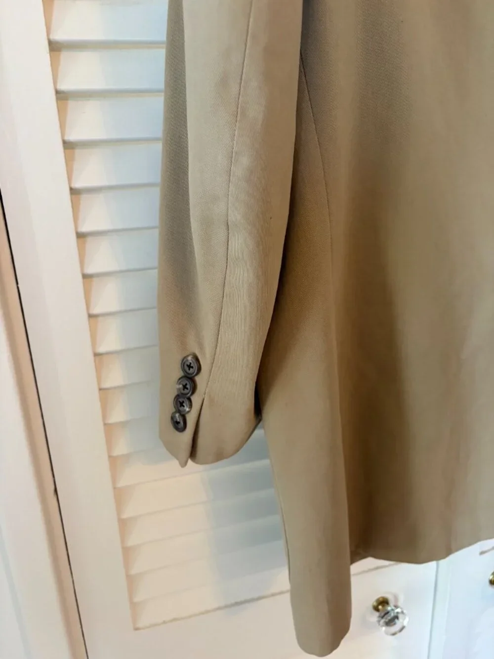Polo Ralph Lauren men's vintage blazer large jacket khaki cotton beige tan